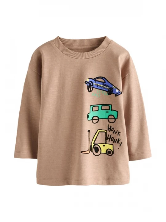 Foto van product Next Shirt blauw / lichtbruin / geel / groen