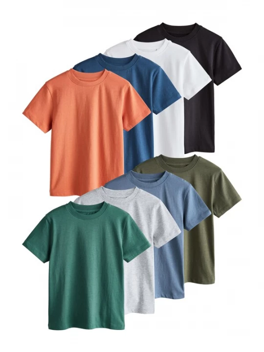Foto van product Next Shirt blauw / lichtgrijs / groen / oranje / zwart / wit