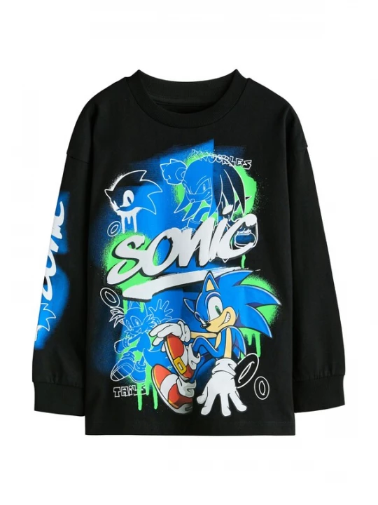 Foto van product Next Shirt blauw / neongroen / zwart / wit
