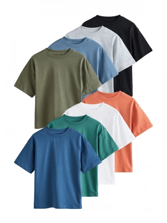 Foto van product Next Shirt blauw / opaal / grijs gemêleerd / olijfgroen / smaragd / koraal / zwart / wit