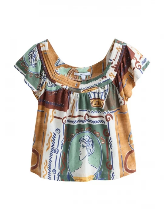 Foto van product Next Shirt blauw / pueblo / smaragd / wit