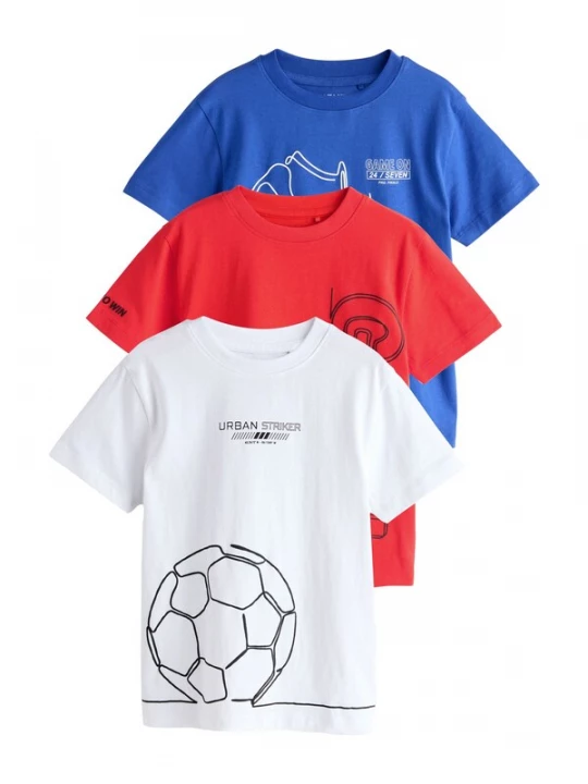 Foto van product Next Shirt blauw / rood / zwart / wit
