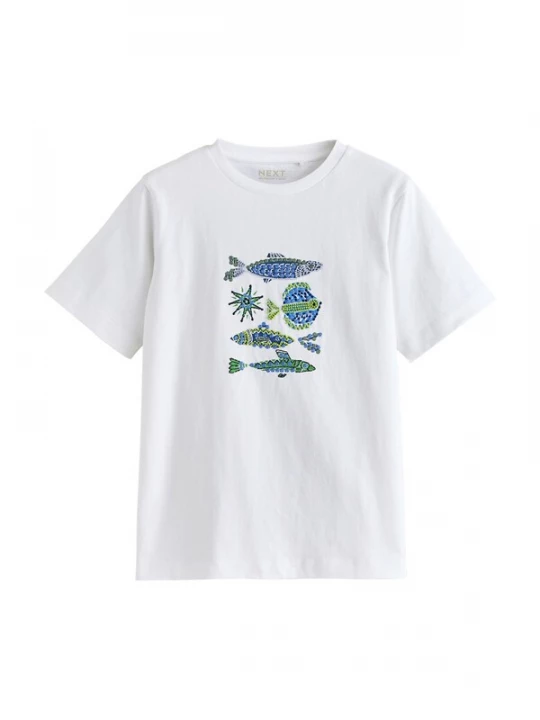 Foto van product Next Shirt blauw / wit