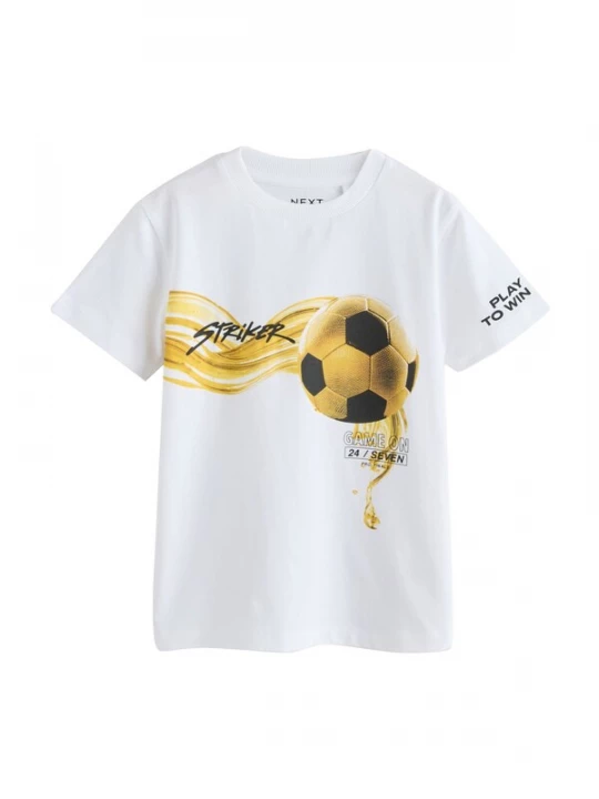 Foto van product Next Shirt bruin / goudgeel / zwart / wit