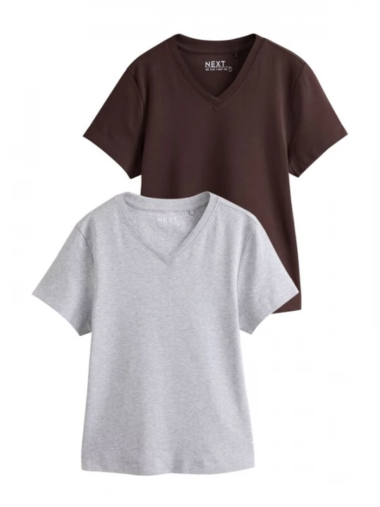 Foto van product Next Shirt bruin / grijs