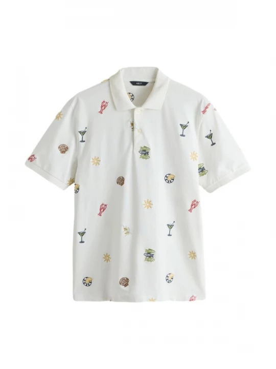 Foto van product Next Shirt bruin / kiwi / rood / wit