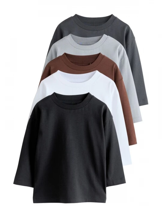 Foto van product Next Shirt bruin / lichtgrijs / donkergrijs / zwart / wit