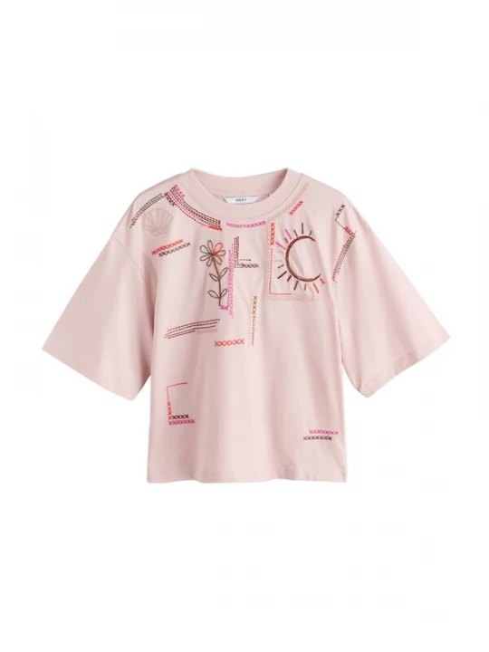 Foto van product Next Shirt bruin / oranje / pink / rosa