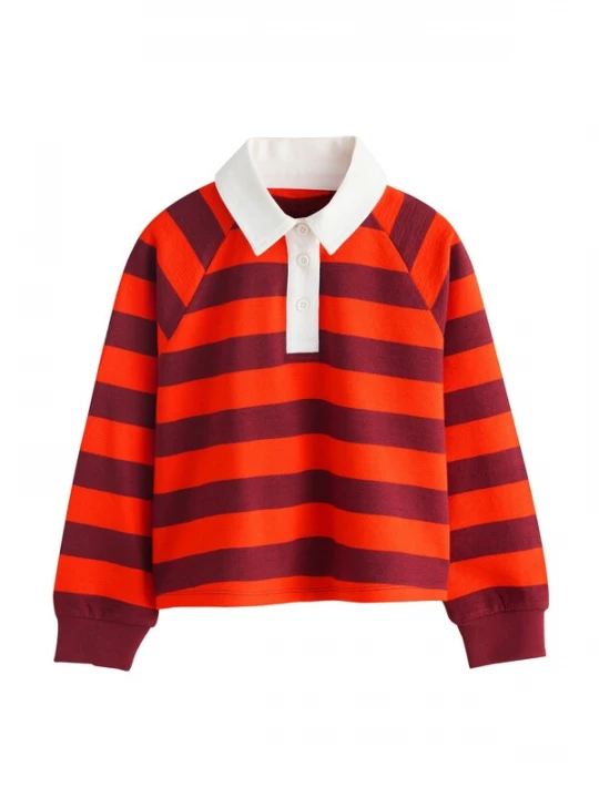 Foto van product Next Shirt bruin / oranjerood / wit