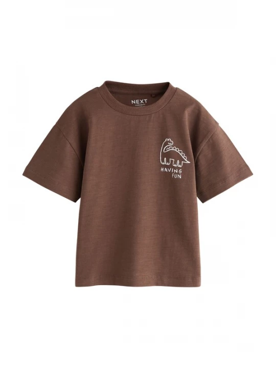 Foto van product Next Shirt bruin / wit