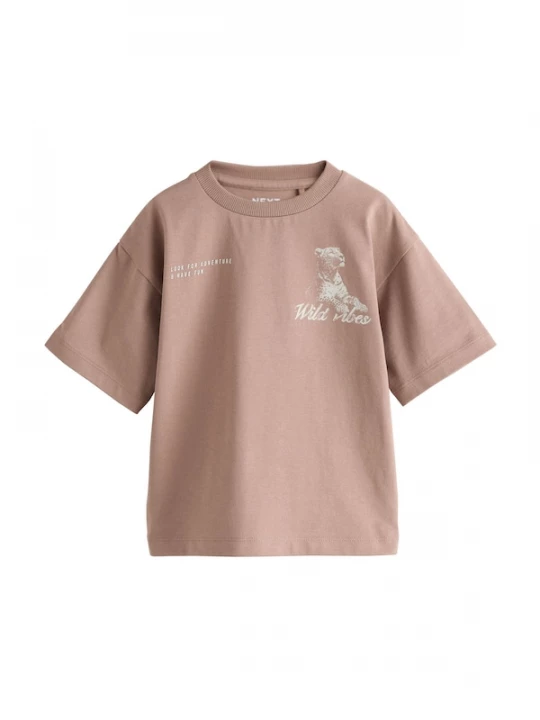 Foto van product Next Shirt bruin / wit