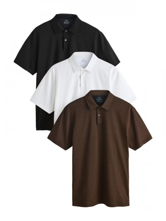 Foto van product Next Shirt camel / grijs / zwart / wit