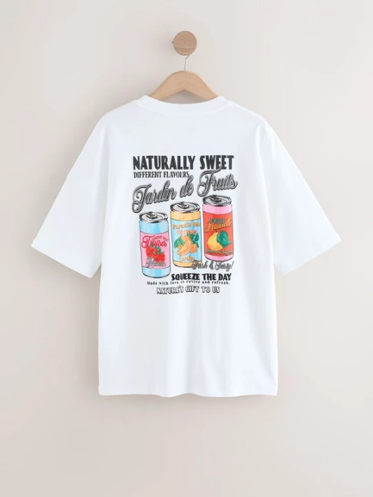 Foto van product Next Shirt 'Canned Drinks' gemengde kleuren / wit