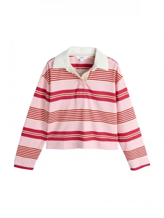 Foto van product Next Shirt chamois / rosé / kersrood / wit
