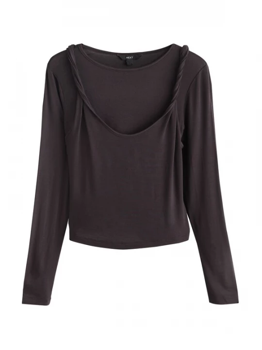 Foto van product Next Shirt chocoladebruin