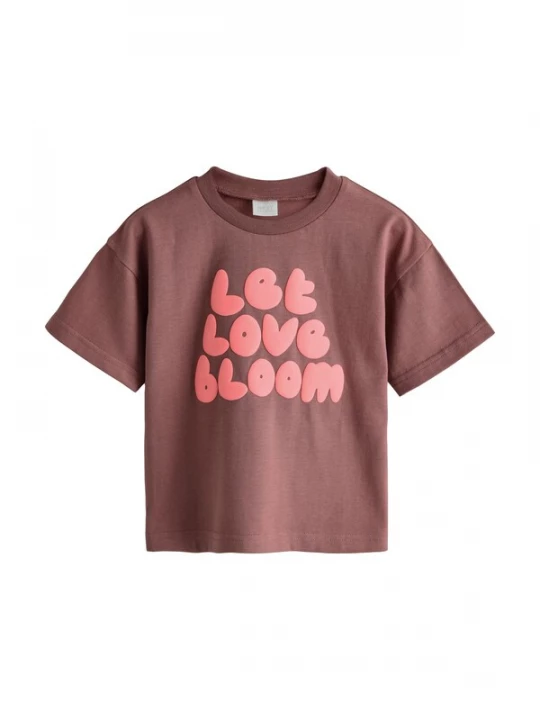 Foto van product Next Shirt chocoladebruin / framboos