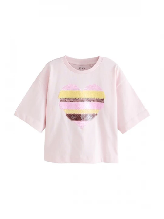 Foto van product Next Shirt chocoladebruin / geel / rosé