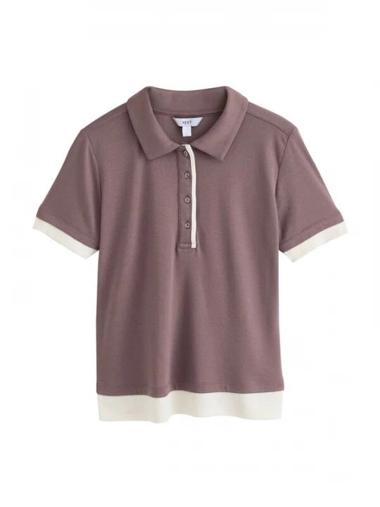 Foto van product Next Shirt chocoladebruin / wit