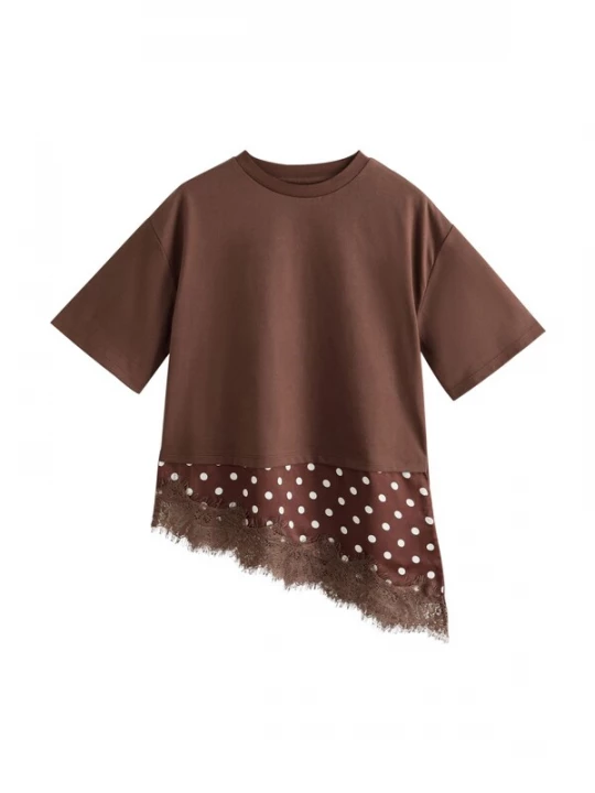 Foto van product Next Shirt chocoladebruin / wit