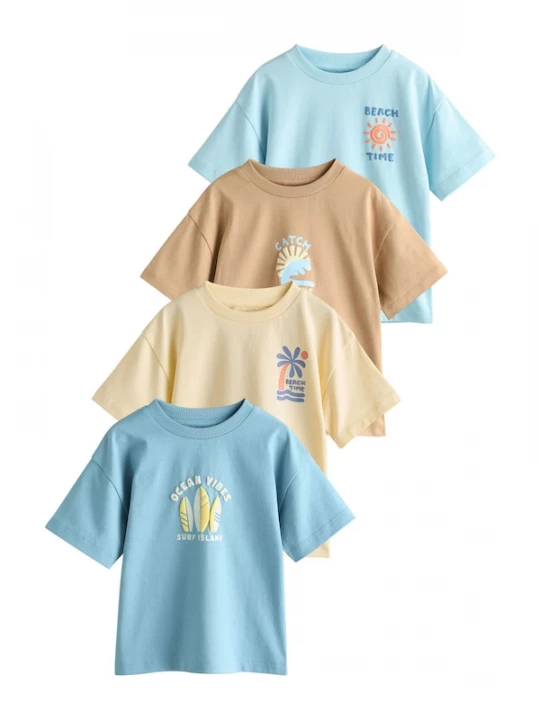 Foto van product Next Shirt crème / azuur / lichtblauw / lichtbruin