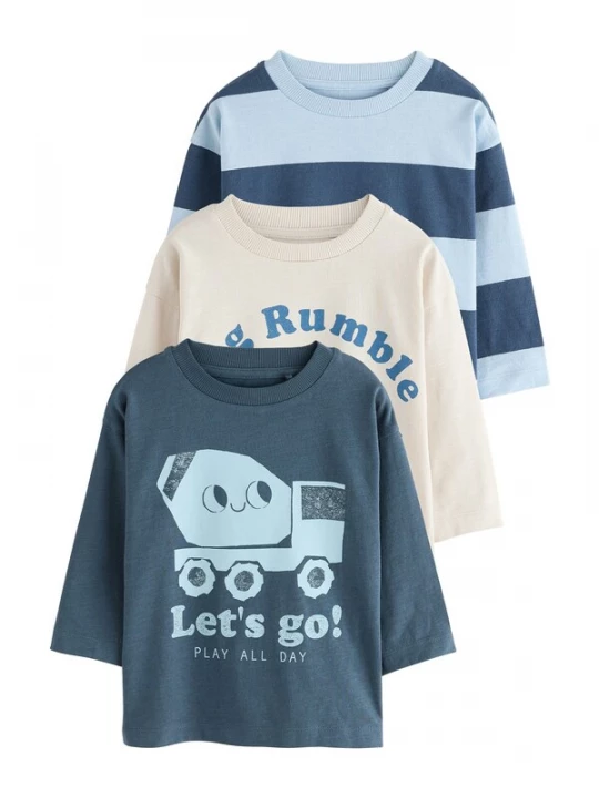 Foto van product Next Shirt crème / blauw / lichtblauw / donkerblauw