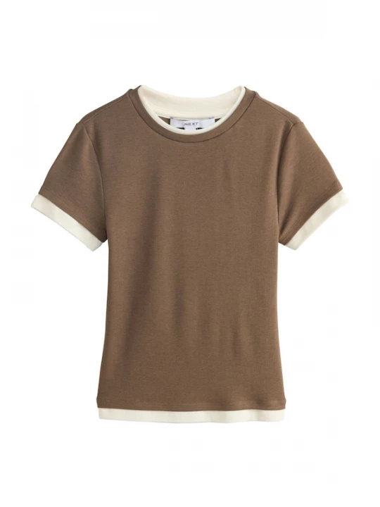 Foto van product Next Shirt crème / bruin
