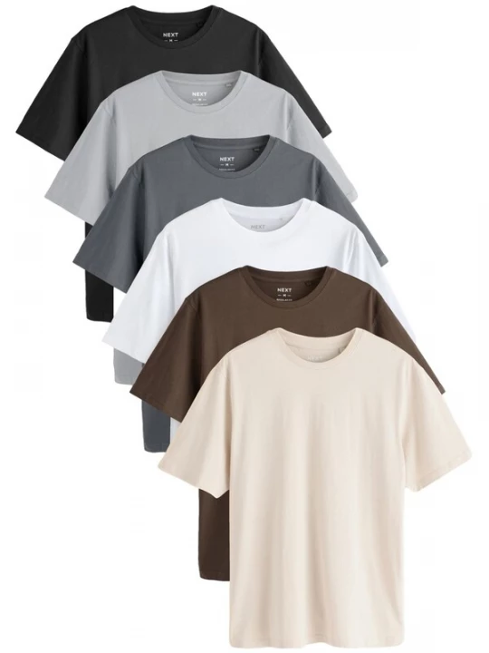 Foto van product Next Shirt crème / bruin / lichtgrijs / donkergrijs / zwart / wit
