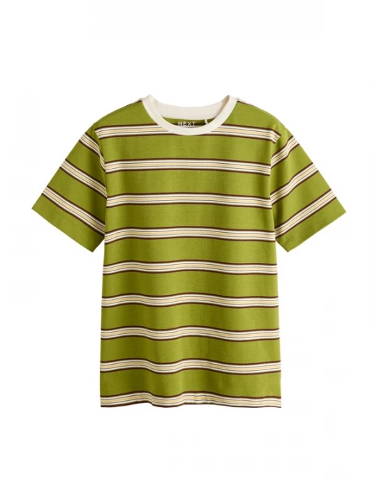 Foto van product Next Shirt crème / donkerbruin / geel / olijfgroen