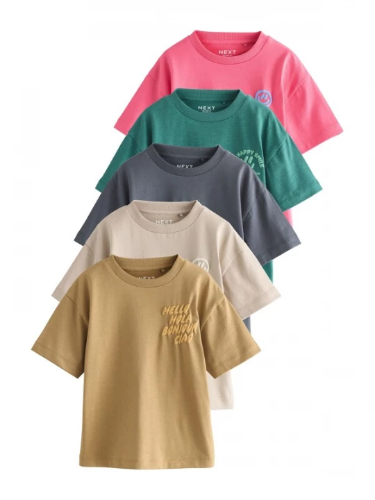 Foto van product Next Shirt crème / lichtbruin / antraciet / spar / pink