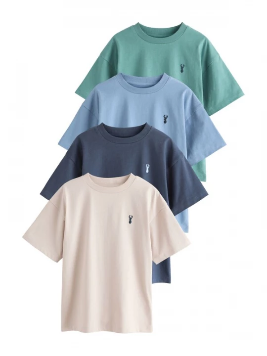 Foto van product Next Shirt crème / marine / turquoise / hemelsblauw
