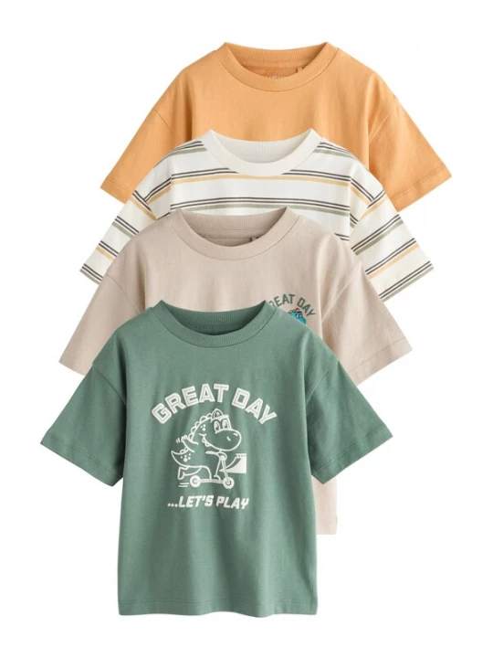 Foto van product Next Shirt crème / spar / donkeroranje / wit