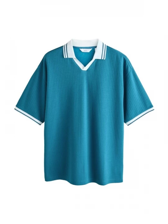 Foto van product Next Shirt cyaan blauw / wit