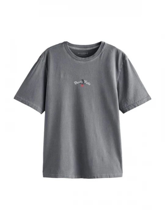 Foto van product Next Shirt 'Death Note' donkergrijs / rood / offwhite