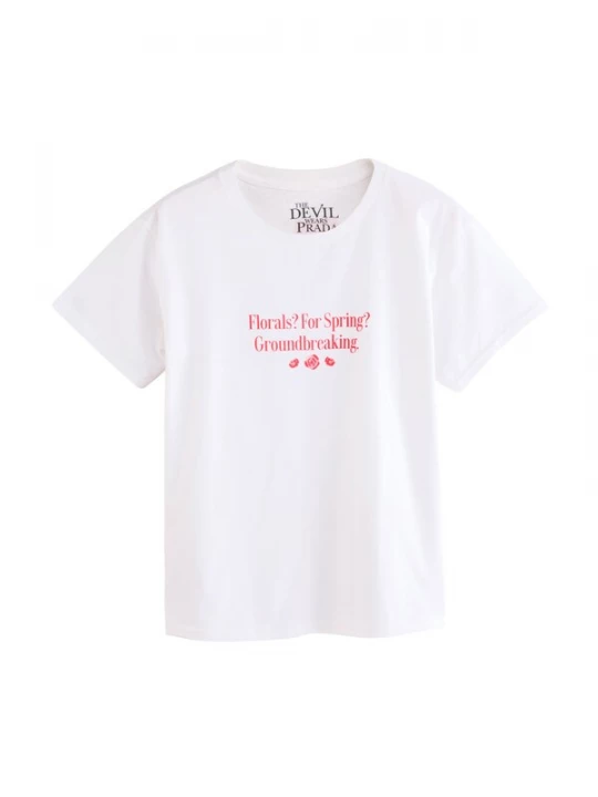 Foto van product Next Shirt 'Devil Wears Prada' rood / wit