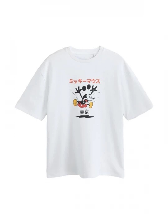Foto van product Next Shirt 'Disney Mickey Mouse' curry / lichtrood / zwart / wit