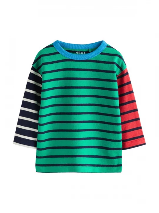 Foto van product Next Shirt donkerblauw / grasgroen / knalrood / wit