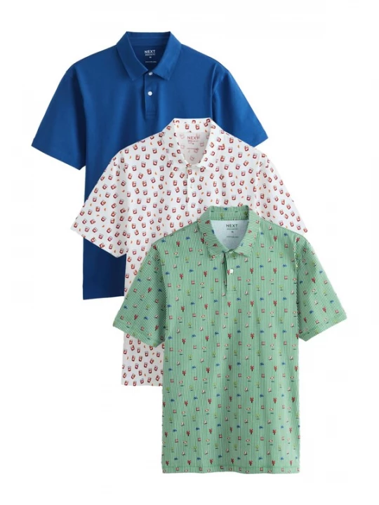 Foto van product Next Shirt donkerblauw / groen / donkerrood / wit