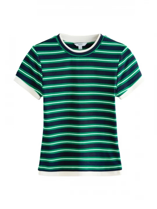 Foto van product Next Shirt donkerblauw / groen / wit