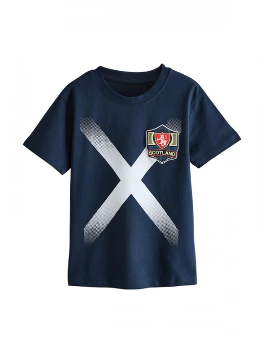 Foto van product Next Shirt donkerblauw / pasteelgeel / rood / offwhite