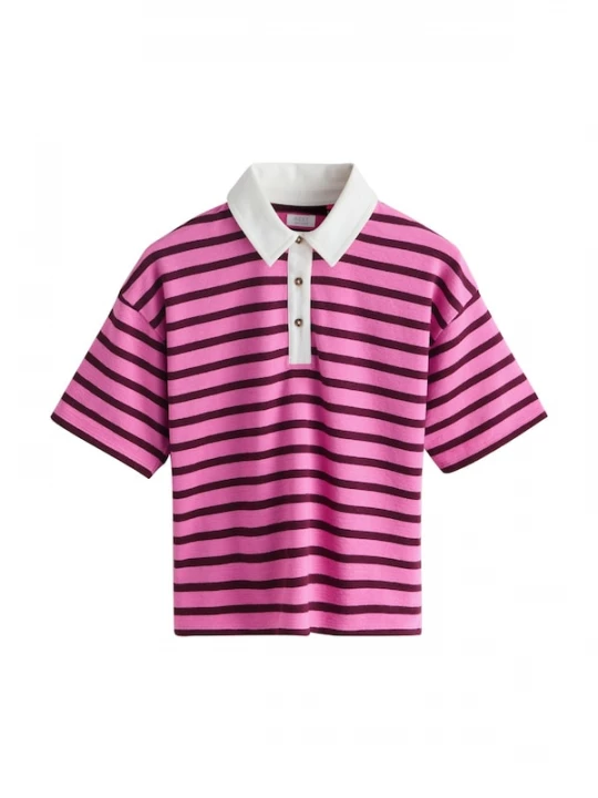 Foto van product Next Shirt donkerbruin / lichtroze / wit