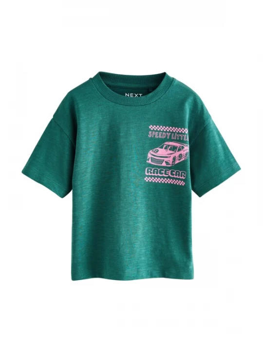 Foto van product Next Shirt donkergroen / lichtroze
