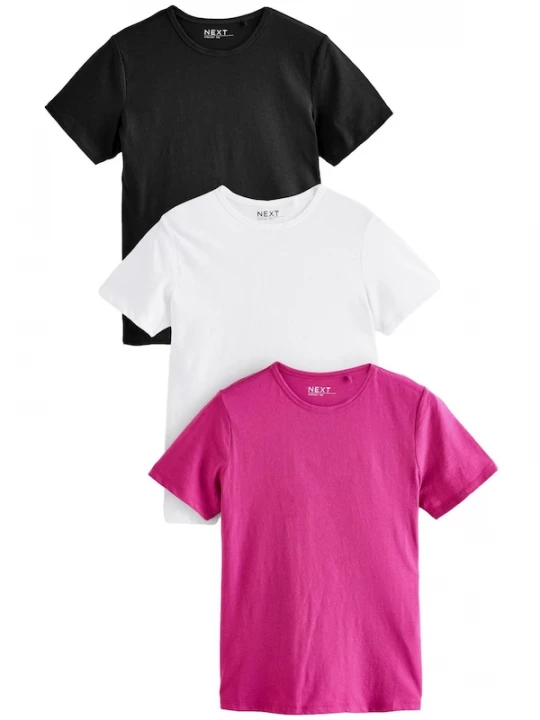 Foto van product Next Shirt donkerroze / zwart / wit