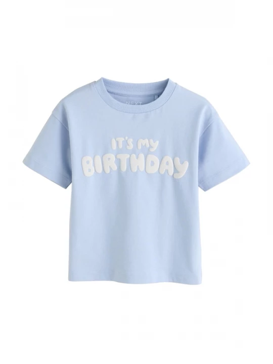 Foto van product Next Shirt duifblauw / wit