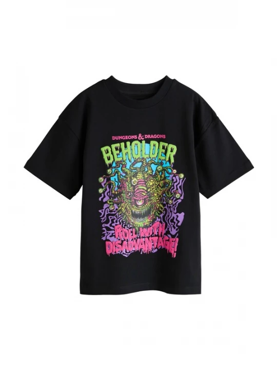Foto van product Next Shirt 'Dungeons & Dragons' lichtgroen / lila / pink / zwart
