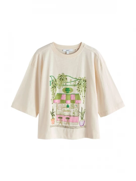 Foto van product Next Shirt ecru / appel / rosa