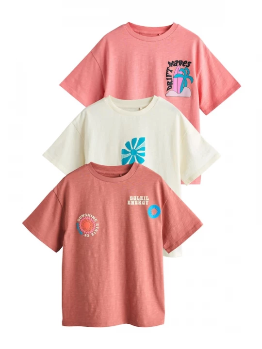 Foto van product Next Shirt ecru / azuur / lichtbruin / rosa