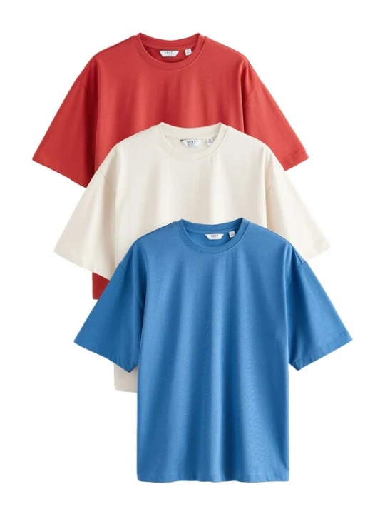 Foto van product Next Shirt ecru / blauw / oranjerood