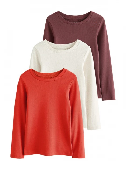 Foto van product Next Shirt ecru / chocoladebruin / oranjerood