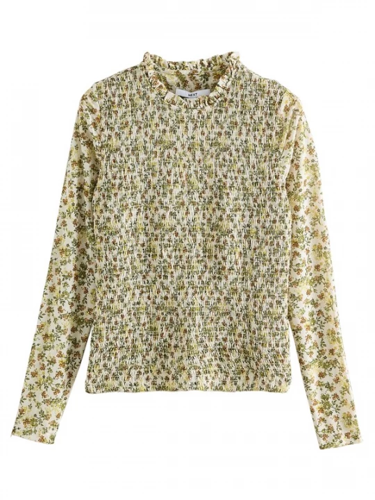 Foto van product Next Shirt ecru / cognac / groen / kiwi