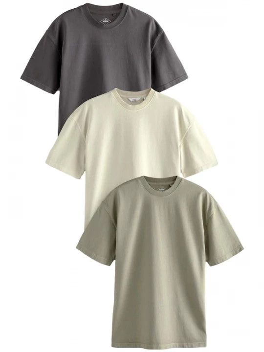 Foto van product Next Shirt ecru / donkergrijs / pastelgroen